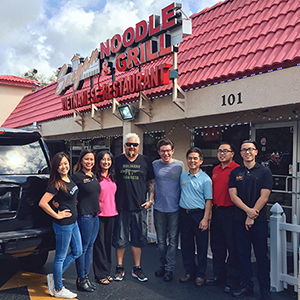   Guy Fieri  from   Food Network's Diners, Drive-Ins &amp; Dives  &nbsp;&amp; Justin Warner, Food Network Star, visits   Saigon Noodle &amp; Grill  ®    on Bumby &nbsp;Ave! Thuy Vincent Nguyen, Owner and Chef, shares his homemade recipes and personal experiences of building a Vietnamese restaurant business with Guy &amp; Justin. 